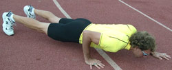 "Split" Push Up-Position 4 (Split Left-Down)