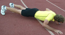 "Split" Push Up-Position 2 (Split Right-Down)