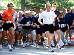 President Bush running President's Fitness Challenge