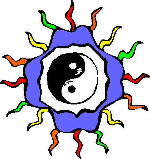 Yin Yang in Sunburst