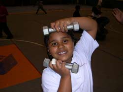 Child & Dumbbells