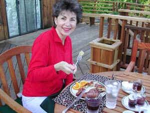 Mom at B&B Breakfast