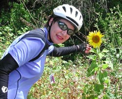 Mom on Ojai Bike Path, April 2003