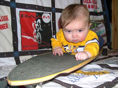 Ronnie on Longboard