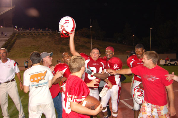 Seth Damron-Game Winning Reception Celebration